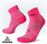 MOOSE funkčné ponožky Twist - ružové