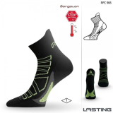LASTING funkčné športové ponožky RPC - čierne/zelené
