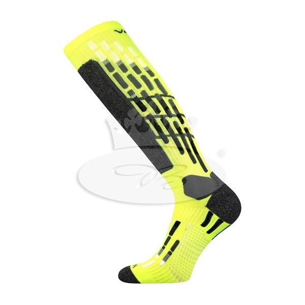 VOXX Vxpres kompresné podkolienky-žltá(fluo)/šedá