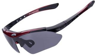 ROCKBROS 10001 Polarizačné športové okuliare, bordové