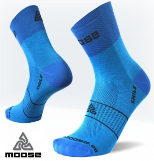 MOOSE Smile New reflexné ponožky - modrá