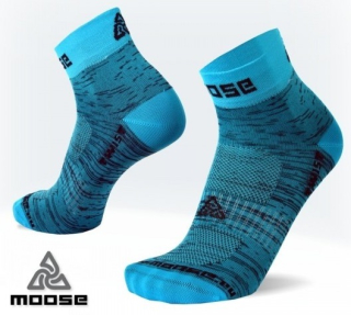 MOOSE funkčné ponožky Twist - modré
